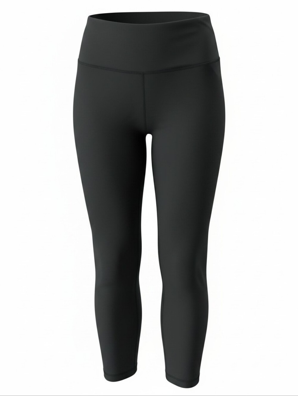 Lulu Crop Black Leggings Size 6 Mid Rise